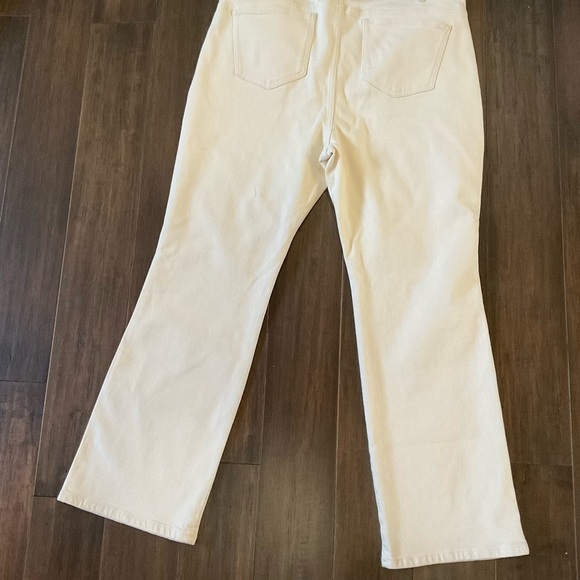 J.Jill Denim Plus Size Boot Cut Ivory Contoured Waistband Jeans Size 18 - Picture 5 of 7
